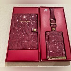 Victoria’s Secret Croc Embossed passport holder and luggage tag